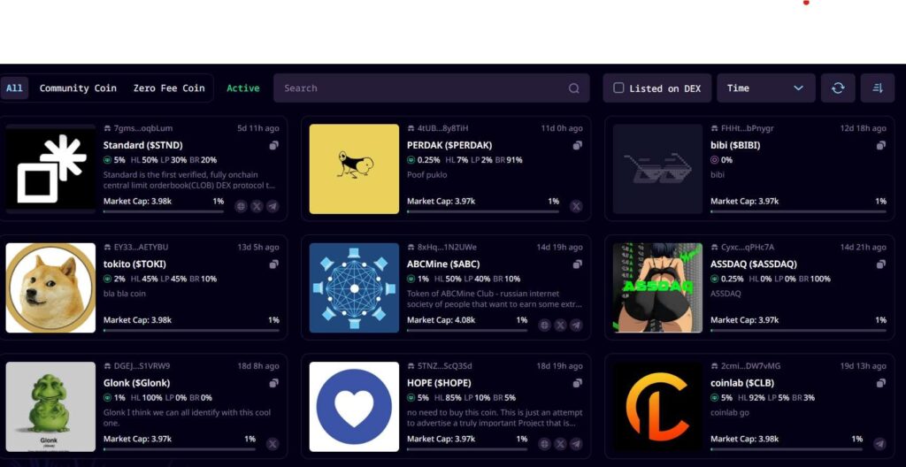 Список токенов
